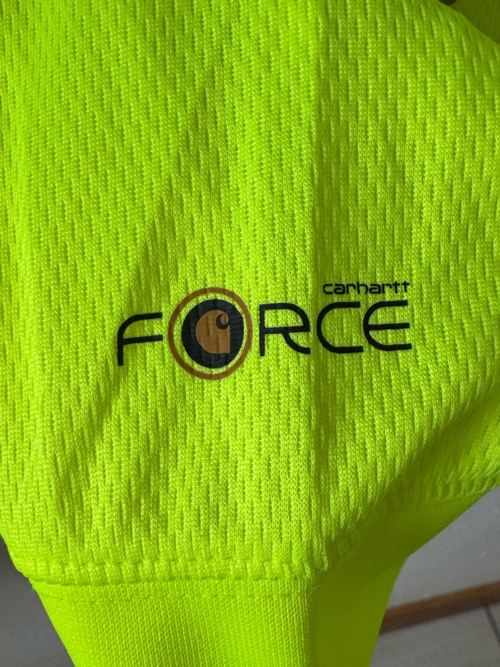 Carhartt HV Force Relaxed Long Sleeve Class 3 T-Shirt Bright Lime - 3XL - Picture 5 of 5